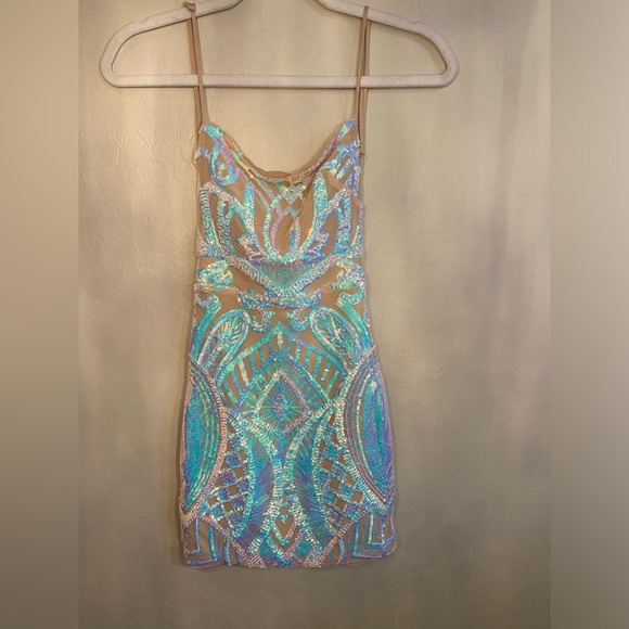 Lucy in the Sky Dresses & Skirts - “Strappy dress in nude iridescence” Lucy in the sky dress. size: XS.